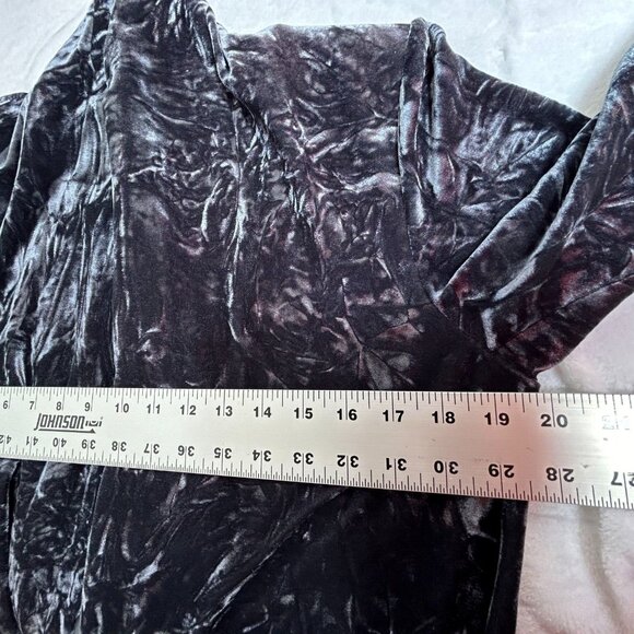 Be Fun Women's Open Front Velvet Blazer Jacket Collared Long Sleeve Black France - Picture 6 of 7